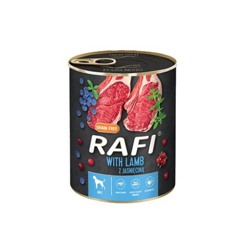 Rafi z jagnięciną, borówką i żurawiną 400 g Rafi z jagnięciną, borówką i żurawiną 400 g